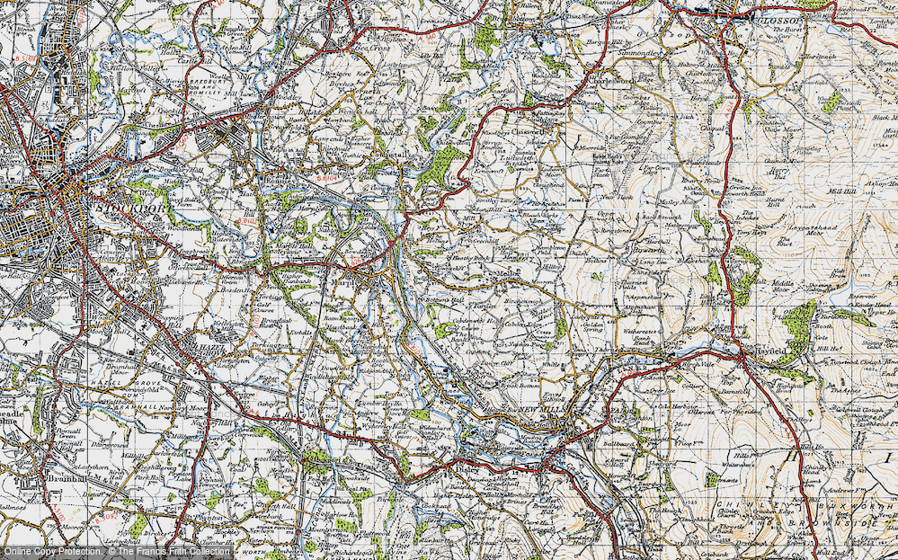 Old Map of Mellor, 1947 in 1947