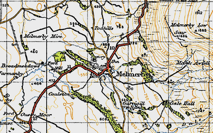 Old map of Todhills in 1947
