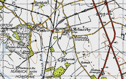 Old map of Melmerby in 1947