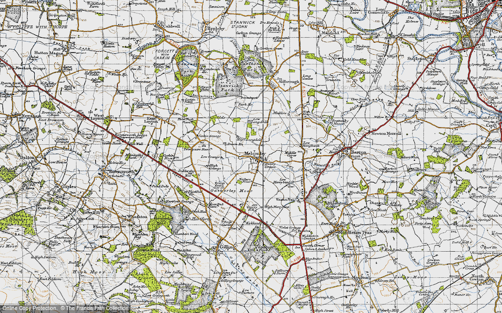 Old Map of Melsonby, 1947 in 1947