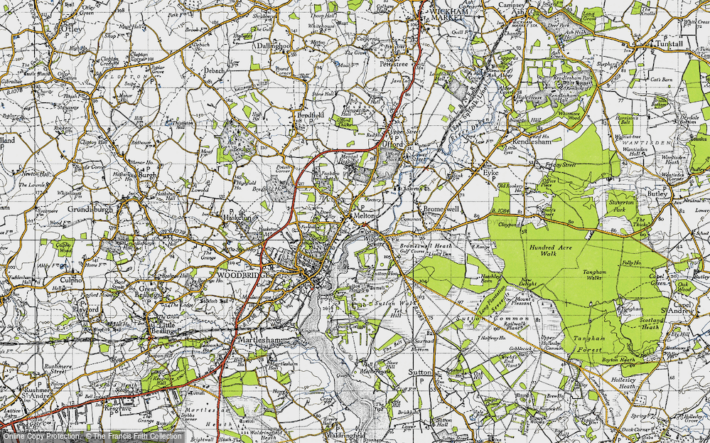 Old Map of Melton, 1946 in 1946