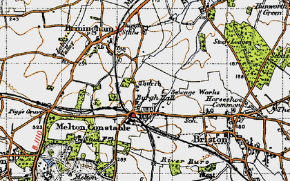 Old map of Melton Constable in 1946