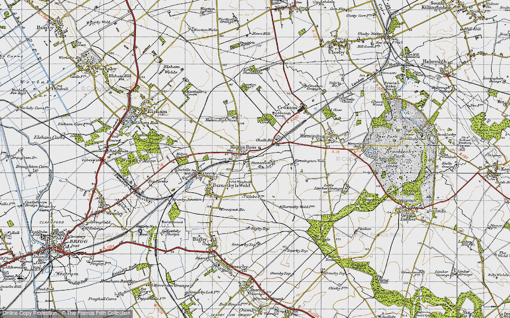 Old Map of Melton Ross, 1947 in 1947