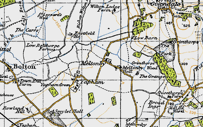 Old map of Wilton Lodge in 1947