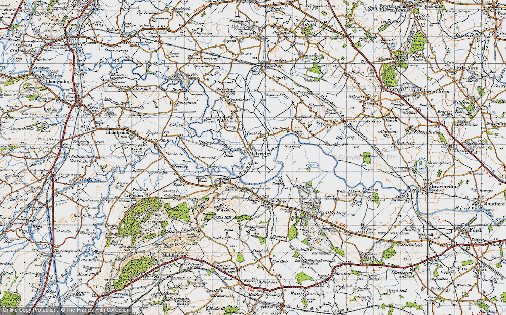 Old Map of Melverley, 1947 in 1947