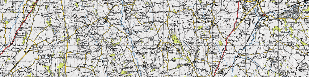 Old map of Membury in 1946