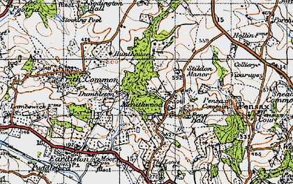 Old map of Menithwood in 1947