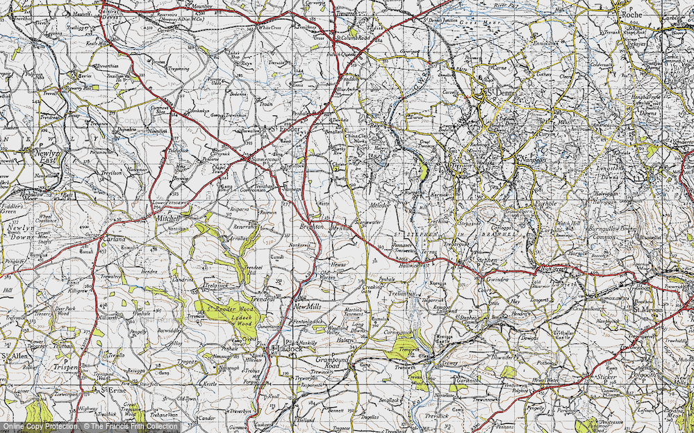 Old Map of Menna, 1946 in 1946