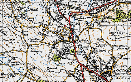 Old map of Menston in 1947