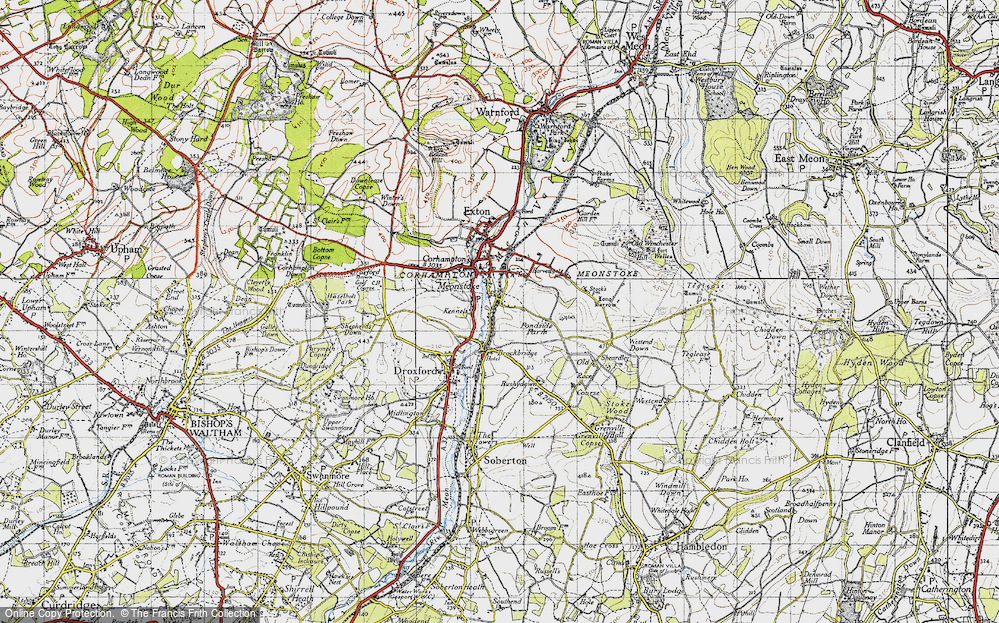 Old Map of Meonstoke, 1945 in 1945