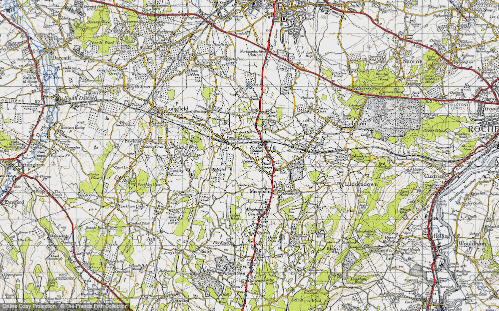 Old Map of Meopham Station, 1946 in 1946