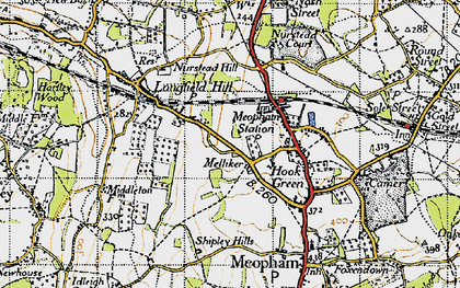 Old map of Meopham Station in 1946