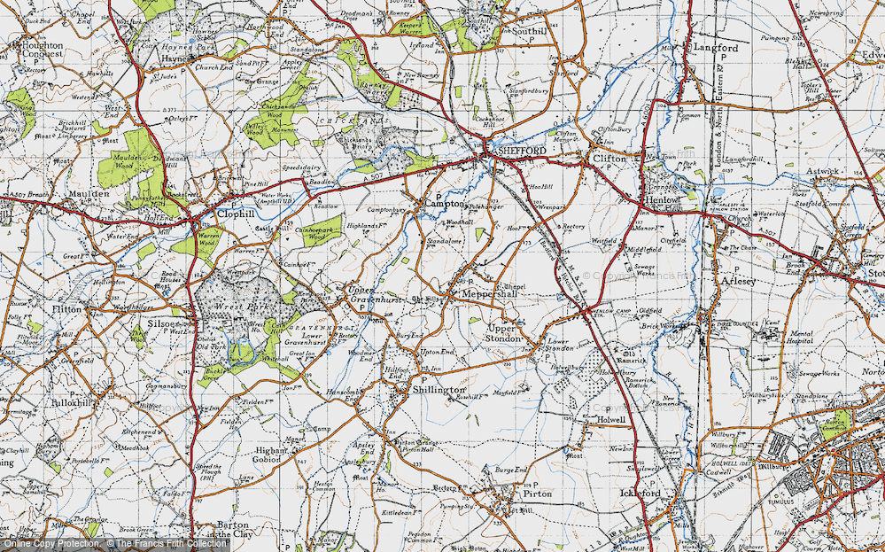 Old Map of Meppershall, 1946 in 1946