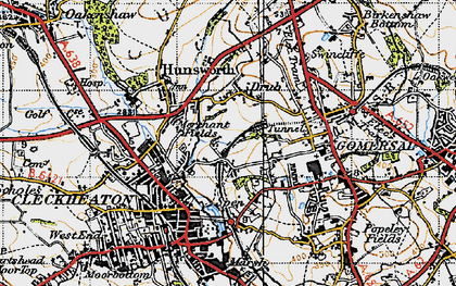 Old map of Merchant Fields in 1947