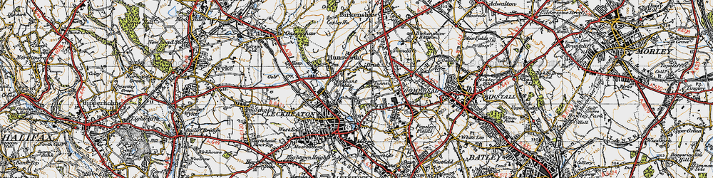 Old map of Merchant Fields in 1947