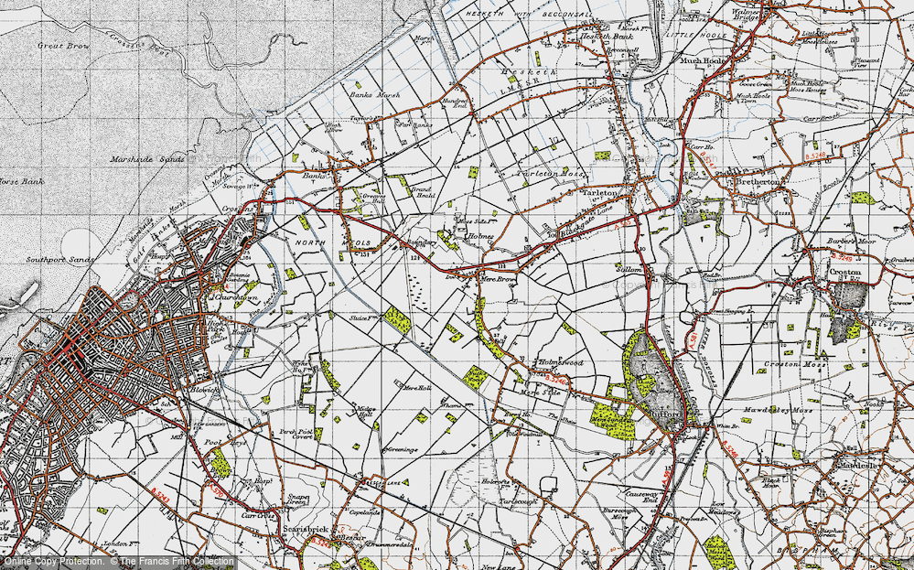 Old Map of Mere Brow, 1947 in 1947