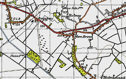 Old map of Mere Brow in 1947