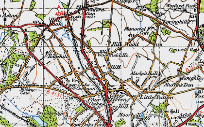 Old map of Mere Green in 1946