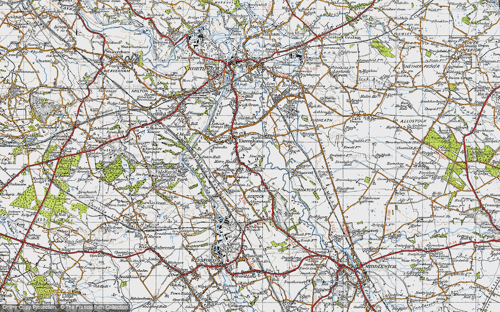 Old Map of Mere Heath, 1947 in 1947