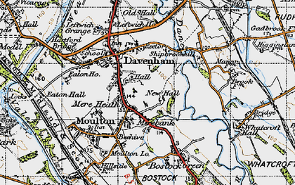 Old map of Mere Heath in 1947