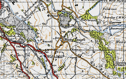 Old map of Mereclough in 1947