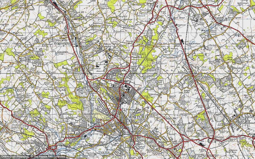 Old Map of Meriden, 1946 in 1946