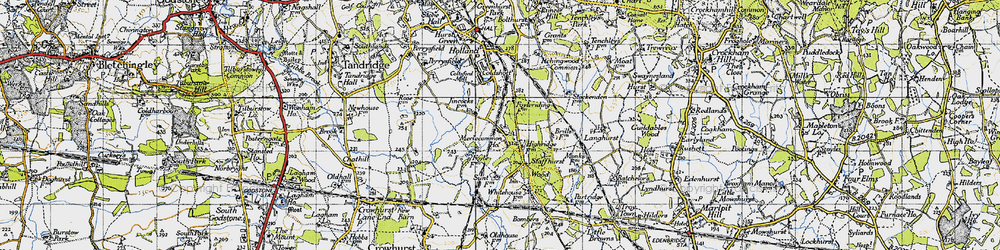 Old map of Merle Common in 1946