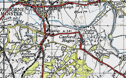 Old map of Merley in 1940