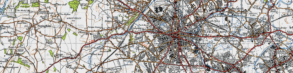 Old map of Merridale in 1946