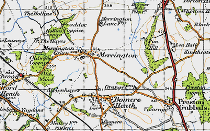 Old map of Merrington in 1947