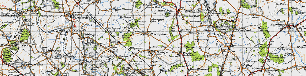 Old map of Merrington in 1947