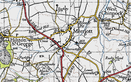 Old map of Marks Barn in 1945