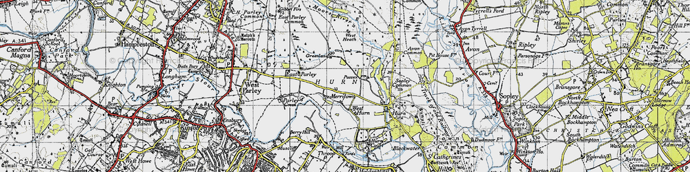 Old map of Merritown in 1940