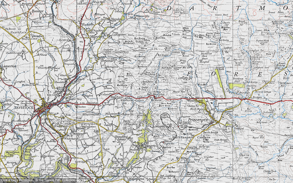 Old Map of Merrivale, 1946 in 1946