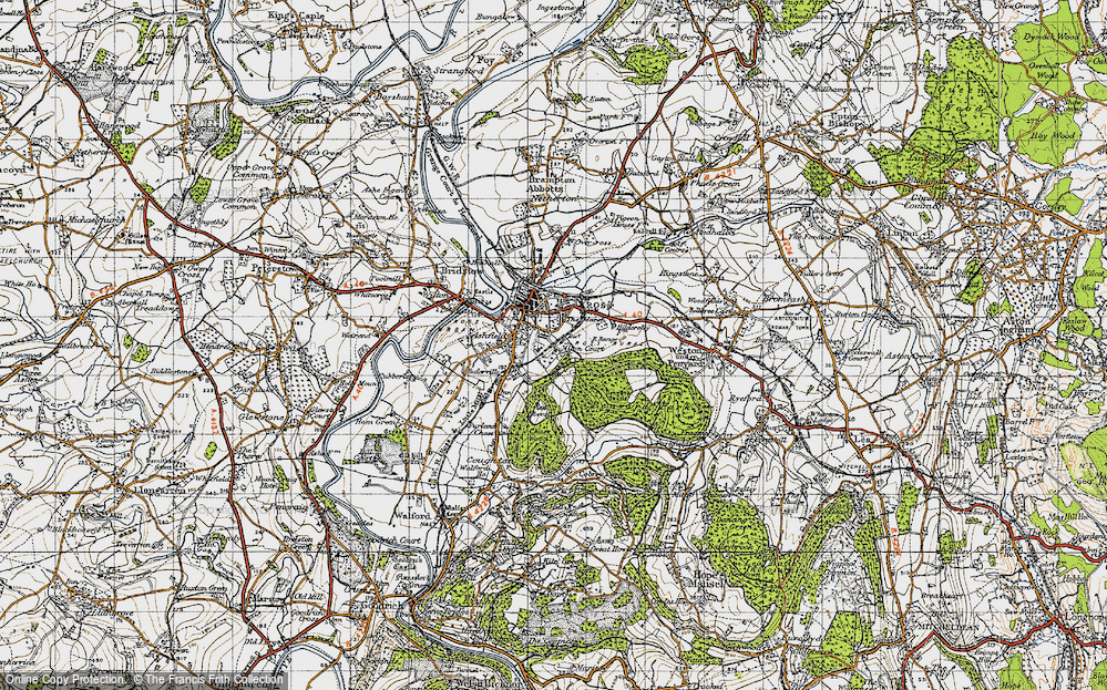 Old Map of Merrivale, 1947 in 1947