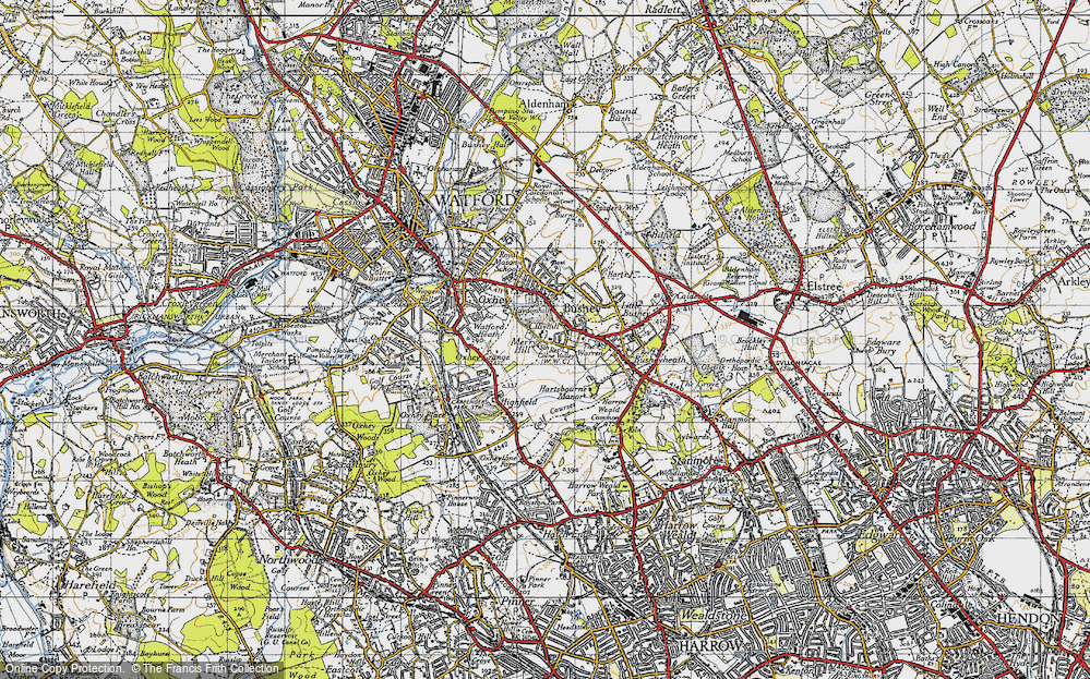 Old Map of Merry Hill, 1946 in 1946