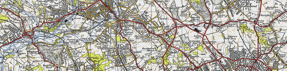 Old map of Merry Hill in 1946