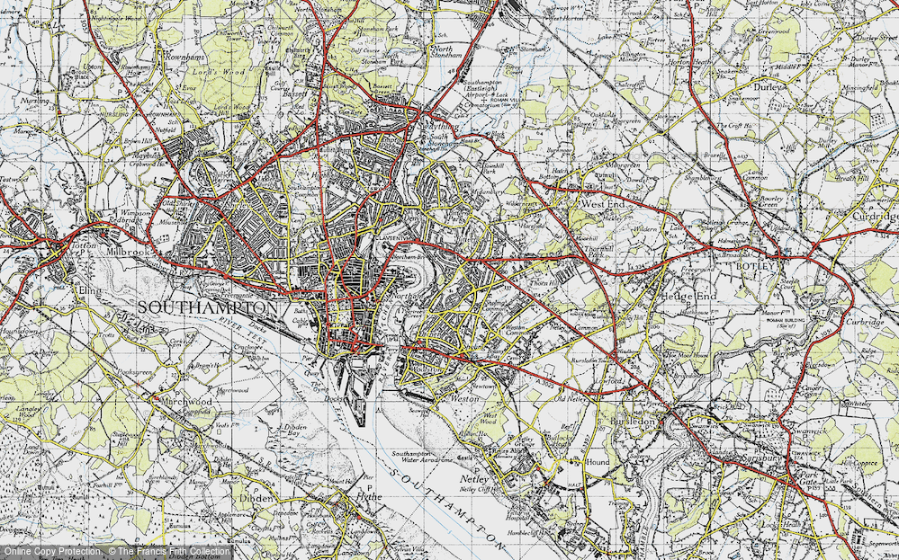 Old Map of Merry Oak, 1945 in 1945