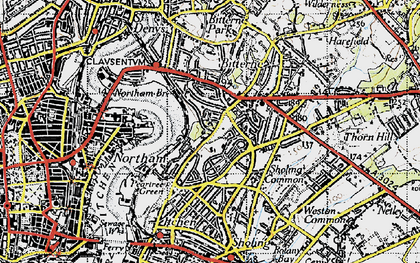 Old map of Merry Oak in 1945
