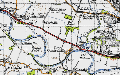 Old map of Merrybent in 1947