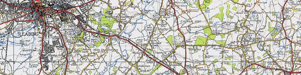 Old map of Merryhill Green in 1940