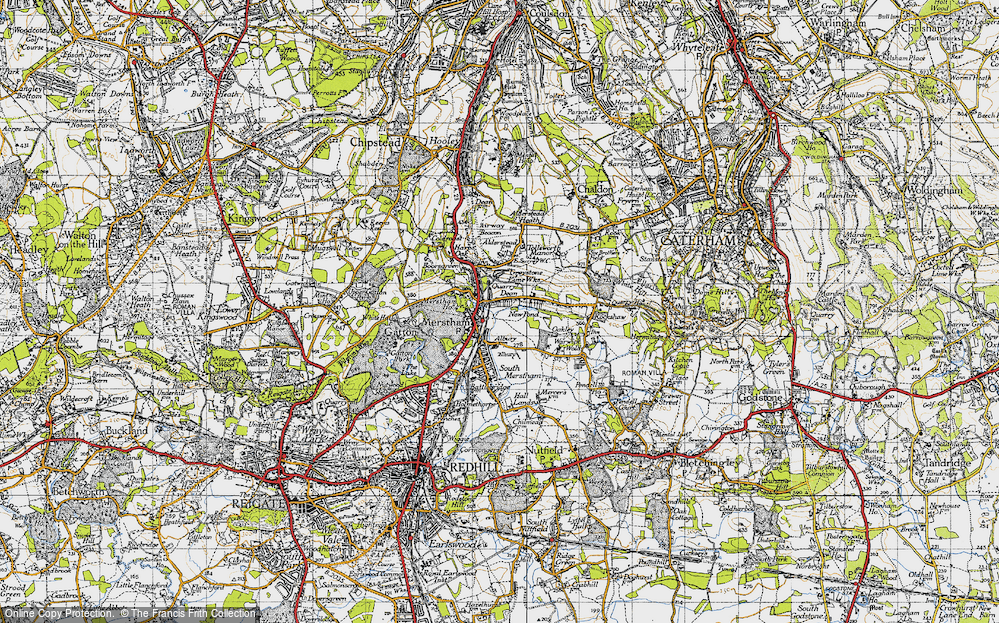 Old Map of Merstham, 1940 in 1940