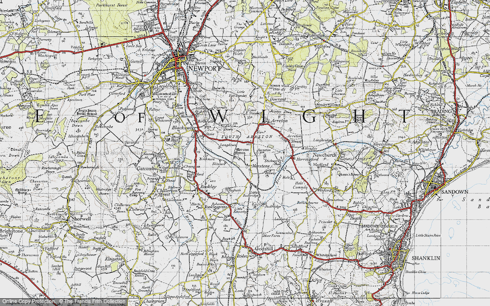 Old Map of Merstone, 1945 in 1945