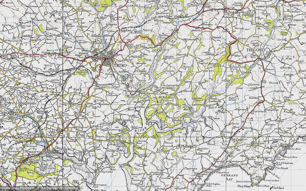 Old Map of Merther Lane, 1946 in 1946