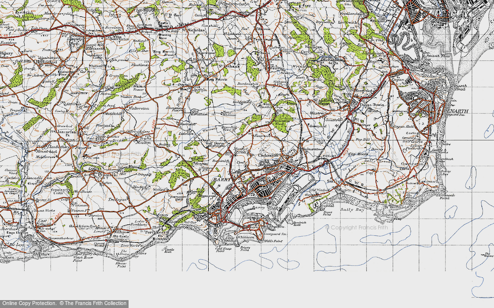 Old Map of Merthyr Dyfan, 1947 in 1947