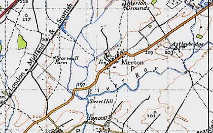 Old map of Merton in 1946
