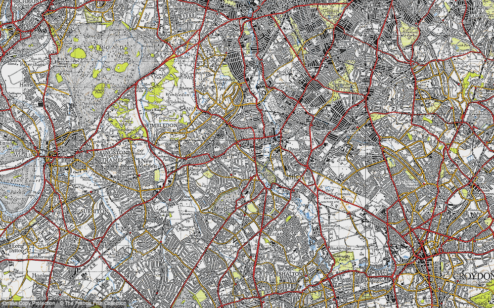 Old Map of Merton Park, 1945 in 1945