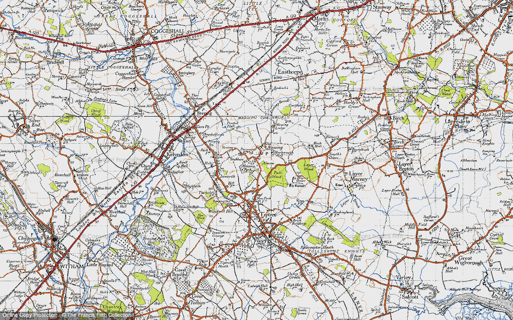 Old Map of Messing, 1945 in 1945
