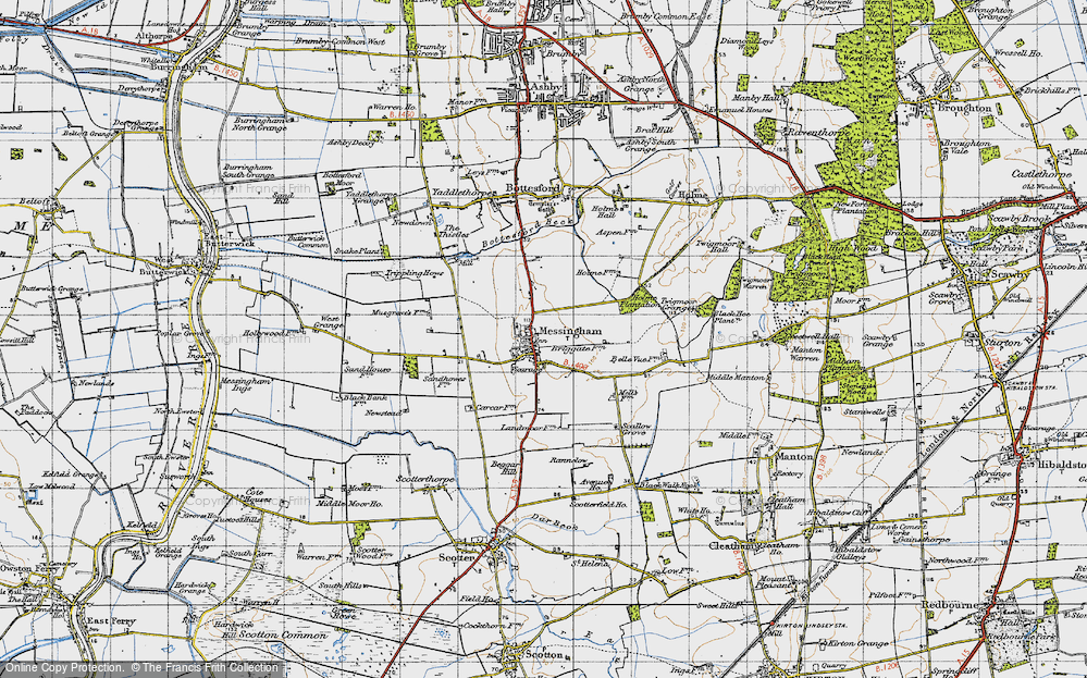 Old Map of Messingham, 1947 in 1947