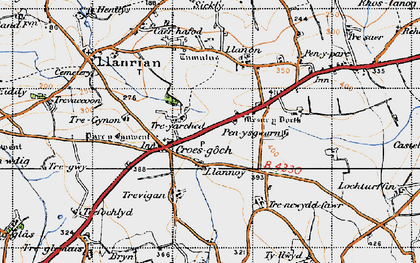 Old map of Mesur-y-dorth in 1946